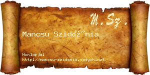 Mancsu Szidónia névjegykártya